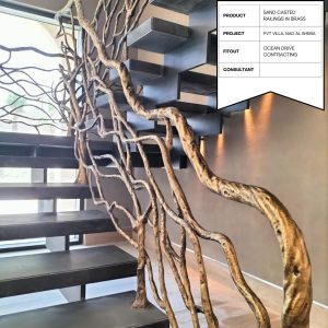 Sand Casted Raillings in Brass