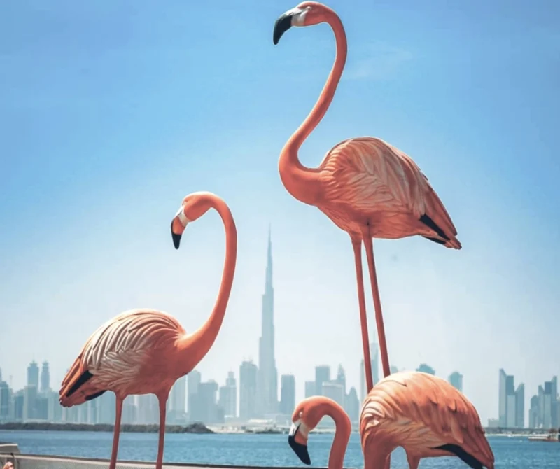 Flamingo Sculpture — Dubai Creek Park