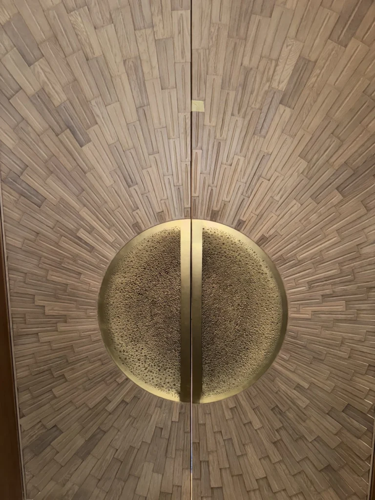 Casted in brass, hand hammered, 900m dia handles for a majlis door for a vvip palace, Nad Al Sheba